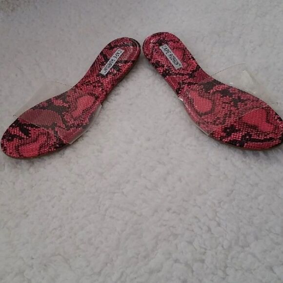 Cape Robbin Fonda Pink Snake Skin Slides - Picture 5 of 7